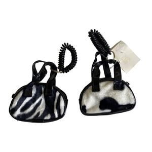 Vintage Y2K Tiny Enchantimal Micro Mini Bag Coin Purse Zebra Cow Print New